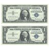 Image 1 : 1957 $1 Silver Certificate Currency Lot of 2