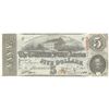 Image 1 : 1863 $5 The Confederate States of America Note T-60 CC