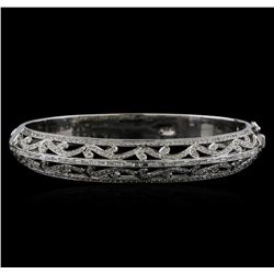 18KT White Gold 1.68 ctw Diamond Bangle Bracelet