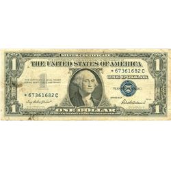 $1 VG+ Star Note Silver Certificate