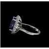 Image 3 : 5.88 ctw Tanzanite and Diamond Ring - 14KT White Gold