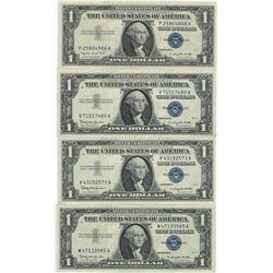 1957 $1 AU/Unc Silver Certificate Currency Lot of 4