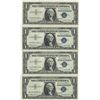 Image 1 : 1957 $1 AU/Unc Silver Certificate Currency Lot of 4