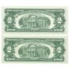 Image 2 : 1963 $2 Uncirculated Red Seal Bill Lot of 2