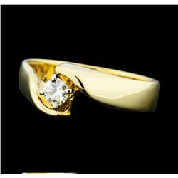 0.30 ctw Diamond Solitaire Ring - 14KT Yellow Gold