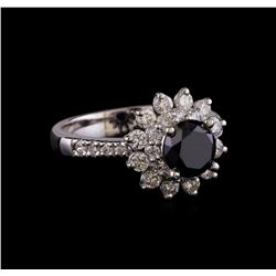 2.50 ctw Black Diamond Ring - 14KT White Gold