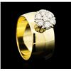Image 4 : 0.50 ctw Diamond Cluster Ring - 14KT Yellow Gold
