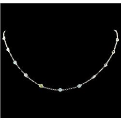 1.29 ctw Diamond Necklace - 18KT White Gold