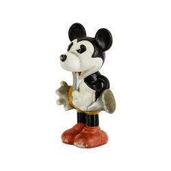 1930's Pie-Eyed Mickey Mouse Bisque Figurine Sax Player Rare