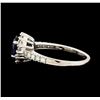 Image 3 : 1.29 ctw Sapphire and Diamond Ring - 18KT White Gold