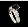 Image 4 : 1.72 ctw Sapphire and Diamond Ring - 18KT White Gold