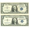 Image 1 : $1 XF/AV Silver Certificate Currency Lot of 2