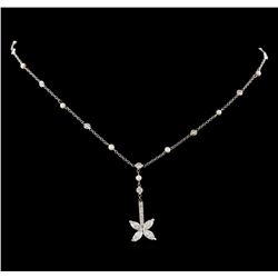 2.00 ctw Diamond Pendant with Chain - 14KT White Gold