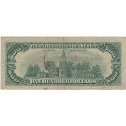 1966 $100 Red Seal Legal Tender Bank Note