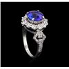Image 4 : 2.80 ctw Tanzanite and Diamond Ring - 14KT White Gold
