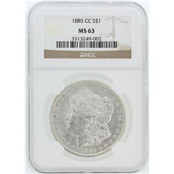 1885-CC NGC MS63 Morgan Silver Dollar