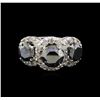 Image 2 : 5.54 ctw Black Diamond Ring - 14KT White Gold