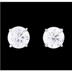 0.94 ctw Diamond Stud Earrings - 14KT White Gold