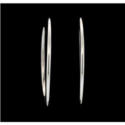 Lightweight Hoop Earrings - 14KT White Gold