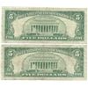 Image 2 : 1963 $5 Fine Red Seal Bill Lot of 2