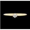 Image 2 : 0.05 ctw Diamond Solitaire Ring - 14KT Yellow Gold