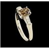 Image 4 : 1.20 ctw Fancy Brown Diamond Ring - Platinum