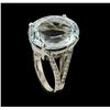 Image 4 : 11.04 ctw Aquamarine and Diamond Ring - 14KT White Gold