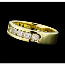 0.80 ctw Diamond 1-Row Band - 14KT Yellow Gold