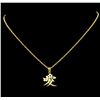 Image 1 : Chinese Letter Pendant with Rope Chain - 14-18KT Yellow Gold
