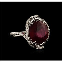 18KT White Gold 8.43 ctw Ruby and Diamond Ring