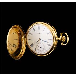 Elgin 14KT Yellow Gold Full Hunter Antique Pocketwatch