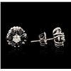 Image 2 : 14KT White Gold 3.32 ctw Black and White Diamond Earrings