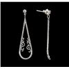 Image 2 : 0.77 ctw Diamond Earrings - 14KT White Gold