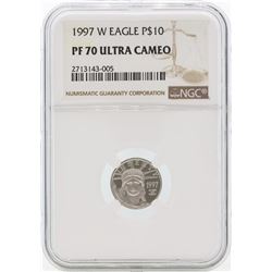 1997-W PF70 Ultra Cameo $10 Platinum Eagle