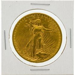 1908-D $20 No Motto AU St. Gaudens Double Eagle Gold Coin