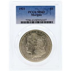 1921 PCGS MS63 Morgan Silver Dollar