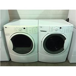 KENMORE ELITE WHITE FRONT LOAD WASHER & DRYER SET  (MINOR SCRATCHES & DENTS MAY BE PRESENT)