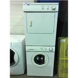 FRIGIDAIRE HEAVY DUTY WHITE STACKER  WASHER & DRYER SET  (MINOR SCRATCHES & DENTS MAY BE PRESENT)