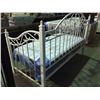 Image 2 : WHITE METAL FRAMED DAY BED (MATTRESS SOLD SEPARATE)