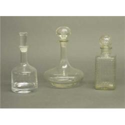 3 Vintage Glass Decanters