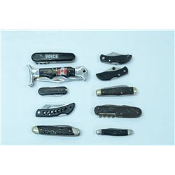 10 LOCK BLADE KNIVES