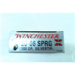 1 BOX 20 ROUNDS WINCHESTER .30-06 SPRG 180GR SILVER TIP