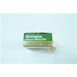 1 BOX 20 ROUNDS REMINGTION .17REM FIREBALL 20GR