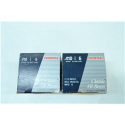 2 BOXES 25 ROUNDS FEDERAL .410GA 2.5” 6 SHOT