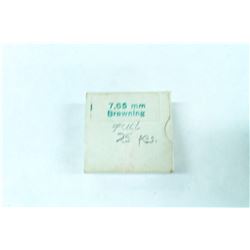 1 BOX 25 ROUNDS 7.65MM BROWNING