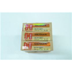 3 BOXES 5 ROUNDS HORNADY 20GA 250GR 2 3/4” FTX SLUG