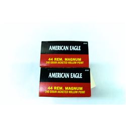 2 BOXES 50 ROUNDS AMERICAN EAGLE .44REM MAG 240GR JHP