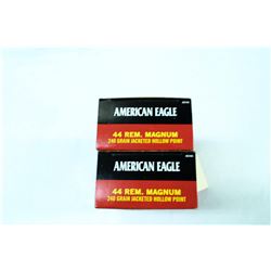 2 BOXES 50 ROUNDS AMERICAN EAGLE .44REM MAG 240GR JHP
