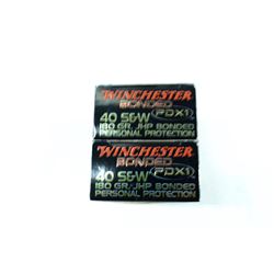 2 BOXES 20 ROUNDS WINCHESTER PERSONAL DEFENSE .40 S&W 180GR JHP