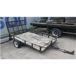 SMALL TRAILER - TIRES ARE FLAT - HAS SOME RUST, REGISTRATION UNKNOWN